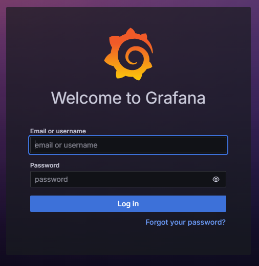 Enter a username and password