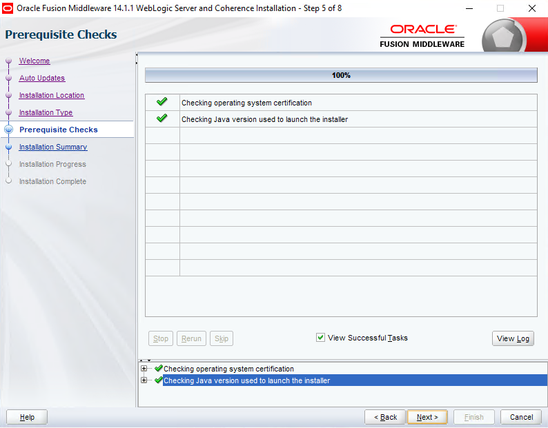 Prerequisite Checks - How to install Oracle WebLogic