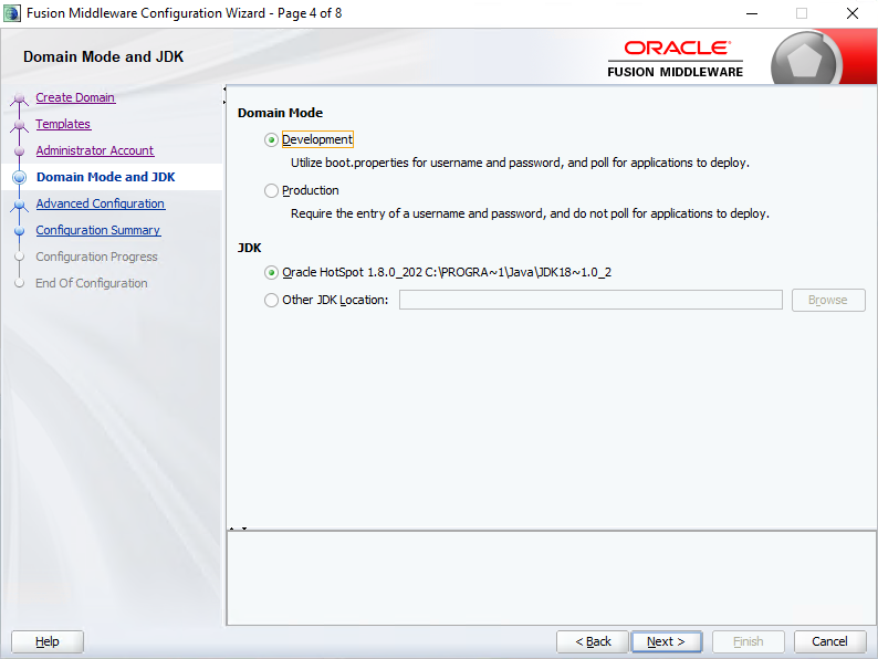 Domain Mode and JDK