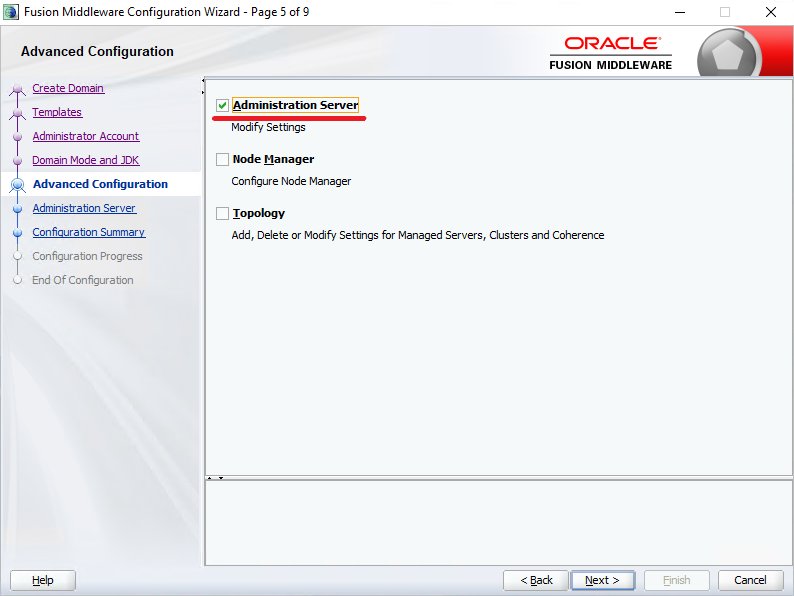 Select Administration Server