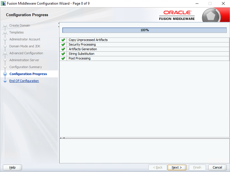 Configuration Progress